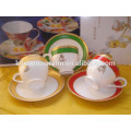 2015 Haonai 210917 ceramic cup and saucer, customized design coffee set